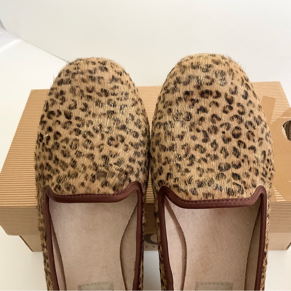 UGG ALLOWAY METALLIC LEOPARD CALF HAIR Ballet Flats Shoes NEW - Picture 8 of 15